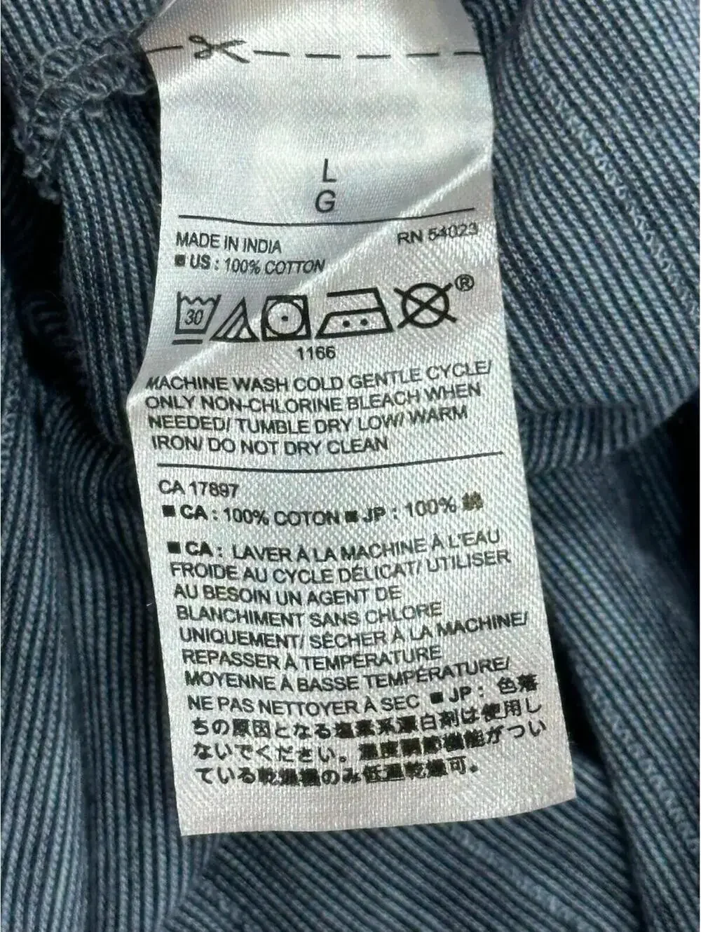 Banana Republic 100% Cotton 1/4 Button Polo Shirt Blue Men L